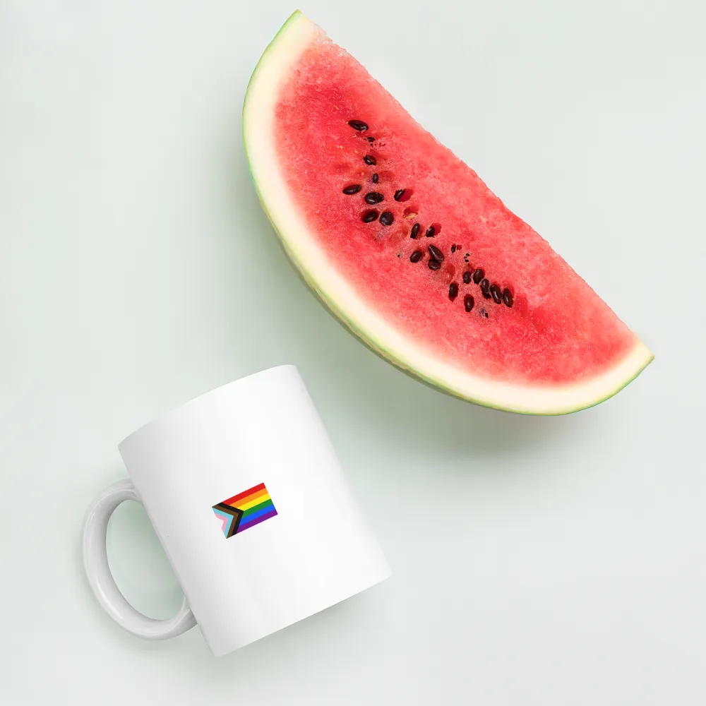 This B*tch is a Goddess Rainbow LGBTQ Pride Inclusive Flag Mug - Image 2